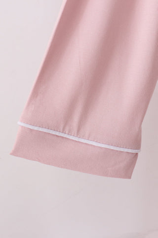 Pink bamboo mom pajama set – view 6