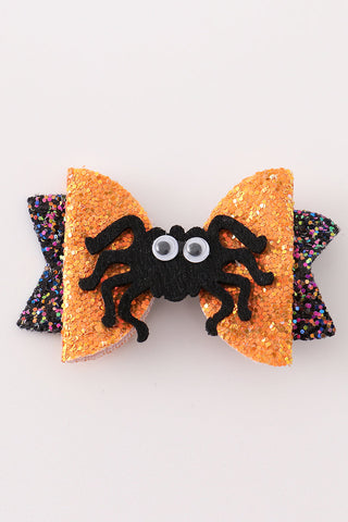 Halloween spider hair bow