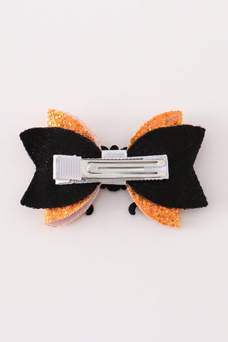 Halloween spider hair bow