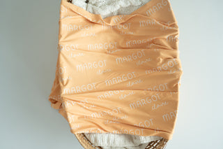 Personalized Baby Swaddle and Hat Set - Meadow Yellow