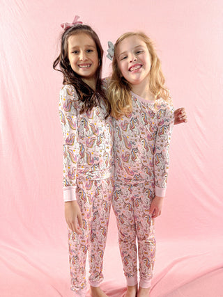 Pink Unicorn | Two-Piece Bamboo Pajama Set