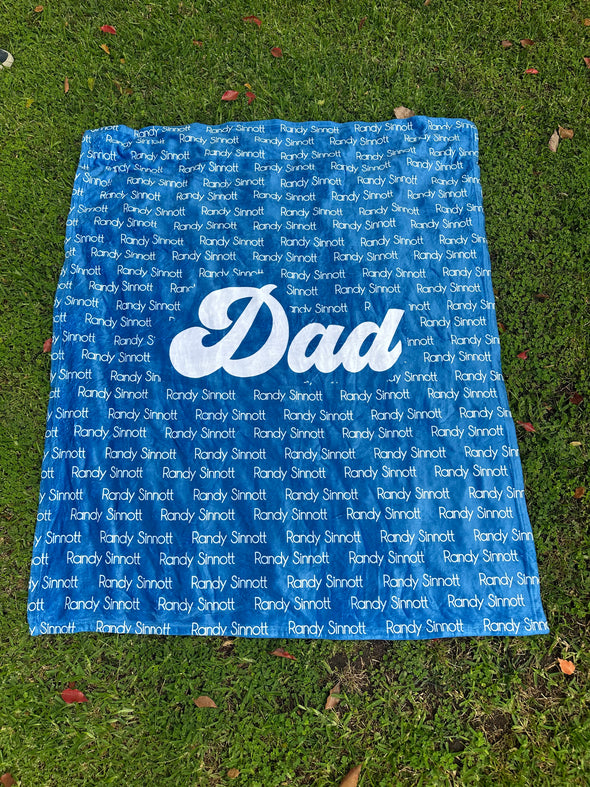 Dad Personalized Blanket