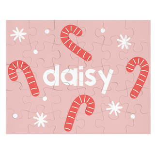 Candy Cane Delight - Personalized Puzzle