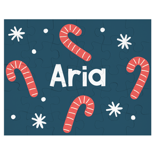 Candy Cane Delight - Personalized Puzzle