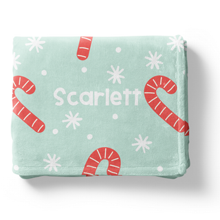 Candy Cane Delight - Personalized Blanket