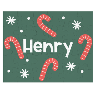 Candy Cane Delight - Personalized Puzzle