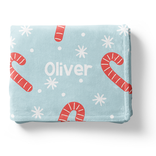 Candy Cane Delight - Personalized Blanket