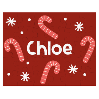 Candy Cane Delight - Personalized Puzzle