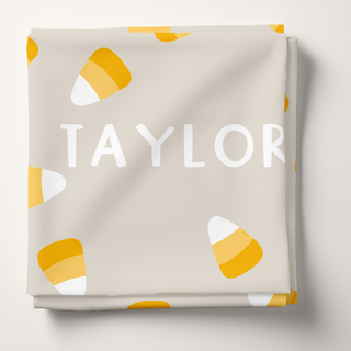 Candy Corn Personalized - Personalized Swaddle Blanket