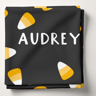 Candy Corn Personalized - Personalized Swaddle Blanket