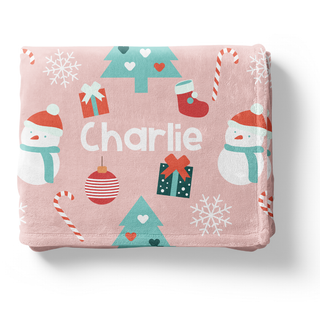 Cheery Christmas - Personalized Blanket