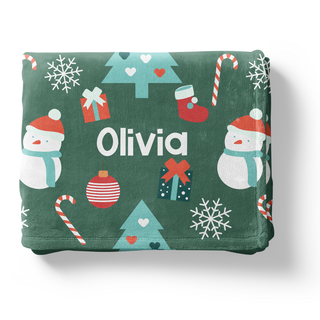 Cheery Christmas - Personalized Blanket