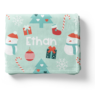 Cheery Christmas - Personalized Blanket