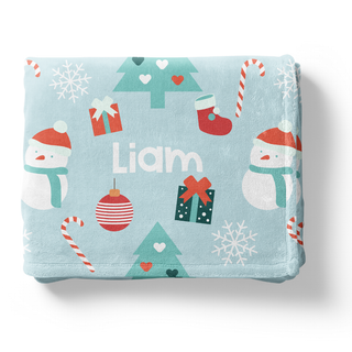 Cheery Christmas - Personalized Blanket