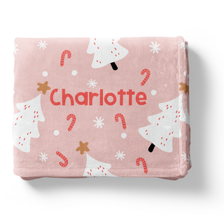 Christmas and Candy - Personalized Blanket