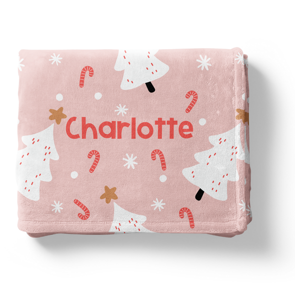 Christmas and Candy - Personalized Blanket