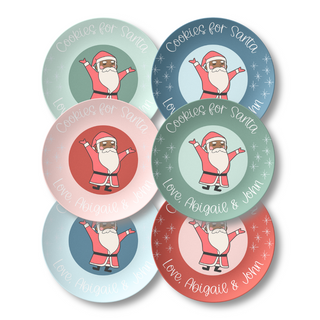 Cookies for Black Santa Retro - Personalized Plate