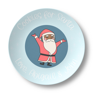 Cookies for Black Santa Retro - Personalized Plate