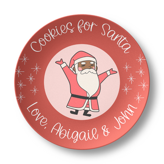 Cookies for Black Santa Retro - Personalized Plate