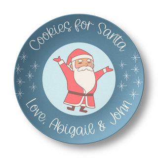 Cookies for Brown Santa Retro - Personalized Plate