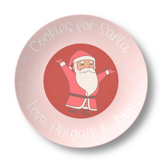 Cookies for Brown Santa Retro - Personalized Plate