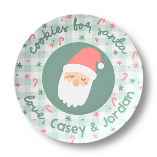 Cookies for Santa Plaid - Personalized Plate