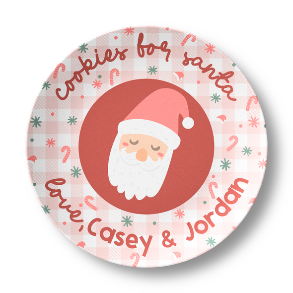 Cookies for Santa Plaid - Personalized Plate