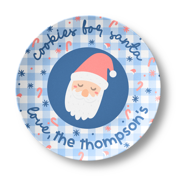 Cookies for Santa Plaid - Personalized Plate