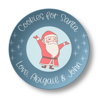 Cookies for White Santa Retro - Personalized Plate