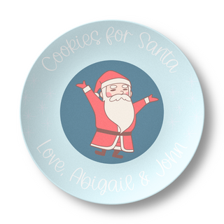 Cookies for White Santa Retro - Personalized Plate