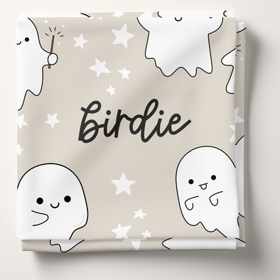 Cutie Ghosts - Personalized Swaddle Blanket