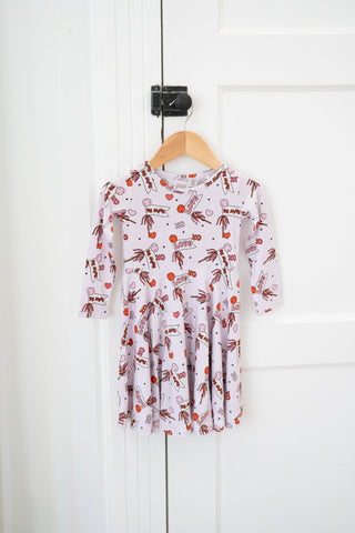 Valentine's Flag | Long Sleeve Twirl Dress