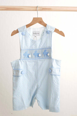 Hand Smocked Blue Easter Bunny Boy Jonjon