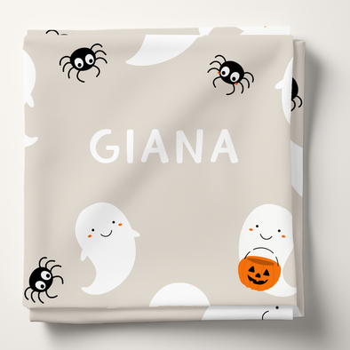 Ghost and Spiders Personalized - Personalized Swaddle Blanket