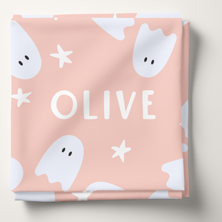 Ghost and Stars Personalized - Personalized Swaddle Blanket