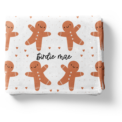 Gingerbread Party - Personalized Blanket