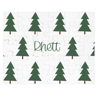 Green Trees Personalized - Personalized Puzzle