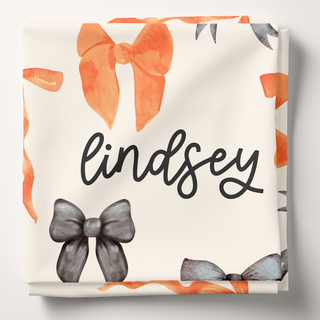 Halloween Bows - Personalized Swaddle Blanket