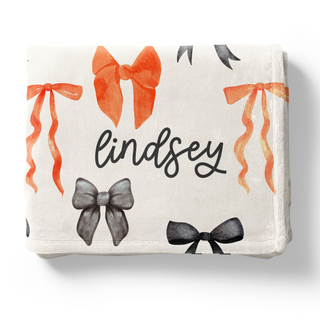 Halloween Bows - Personalized Blanket