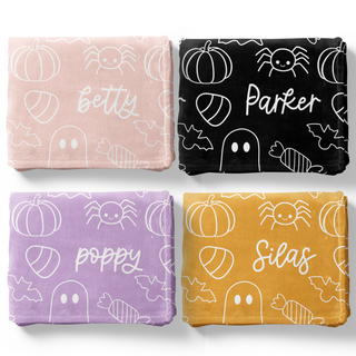 Halloween Doodles - Personalized Blanket