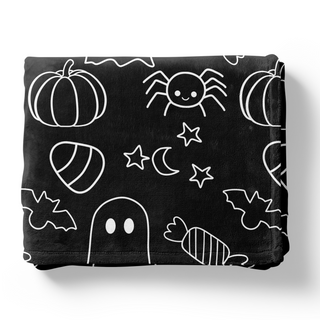 Halloween Doodles - Personalized Blanket