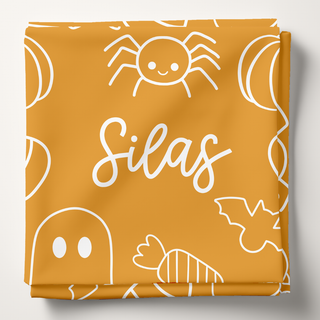 Halloween Doodles - Personalized Swaddle Blanket