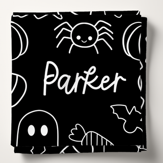 Halloween Doodles - Personalized Swaddle Blanket