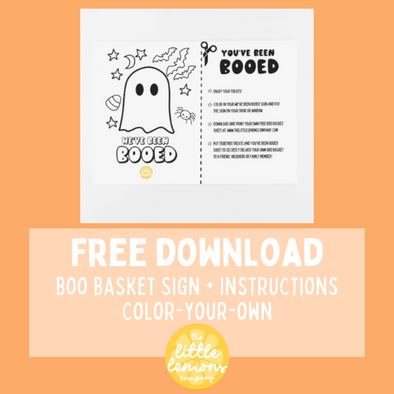 Halloween Boo Basket Sign and Instructions - FREE Digital Download