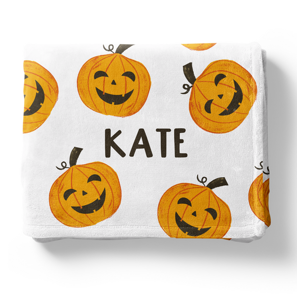 Happy Pumpkins - Personalized Blanket