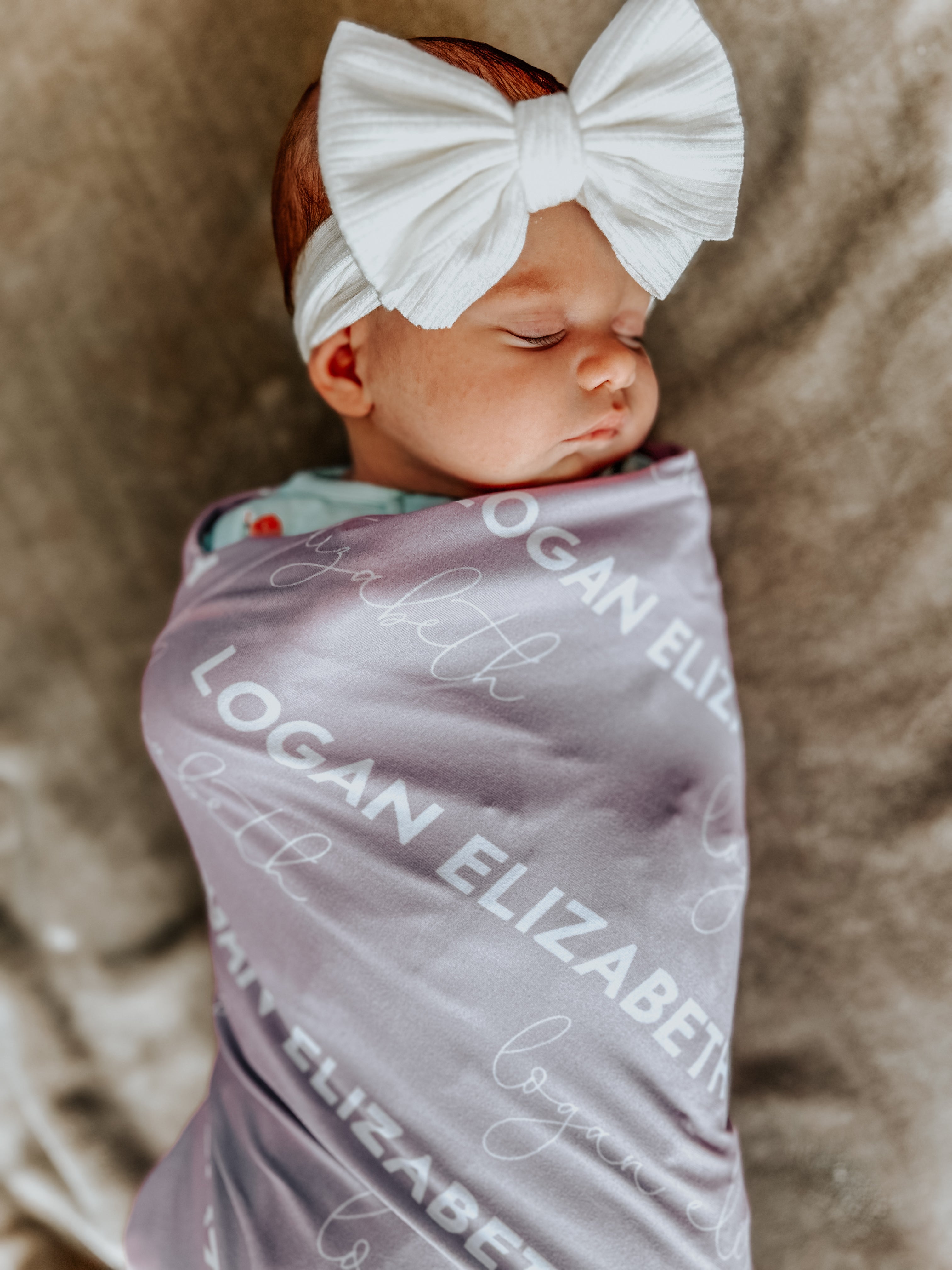 Custom Blanket Personalized Jersey Swaddle with Two Names – The