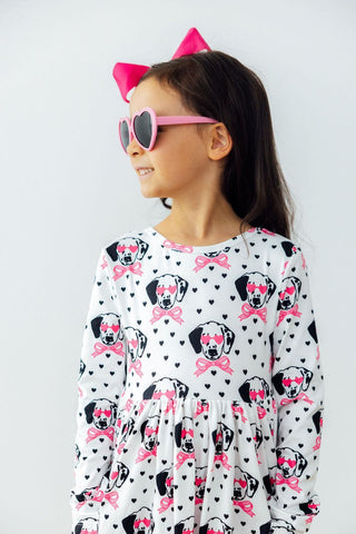 Love You Spots L/S Pocket Twirl Dress