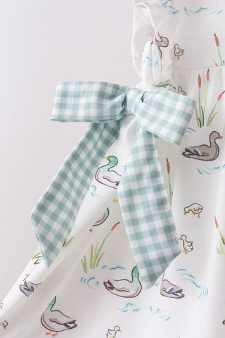 Green Duck Knit ruffle Set