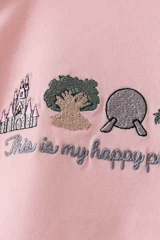 Happy Place Embroidered Bubble