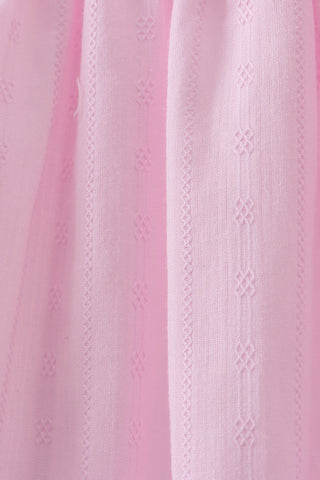 Pink bow smocked ruffle dress